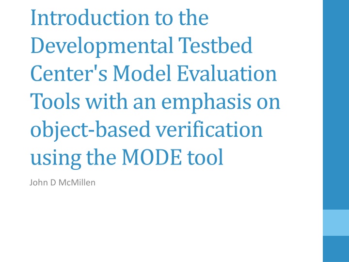introduction to the developmental testbed center