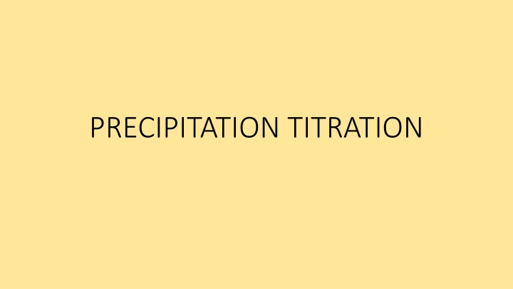 precipitation titration