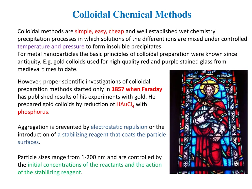 colloidal chemical methods