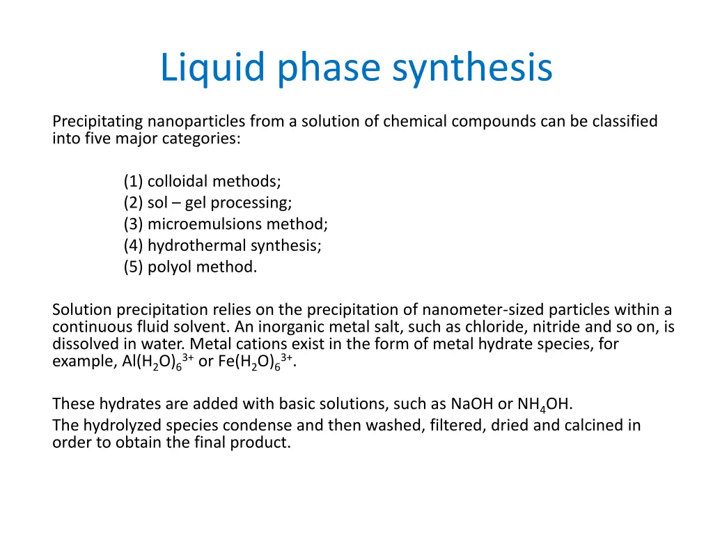 liquid phase synthesis