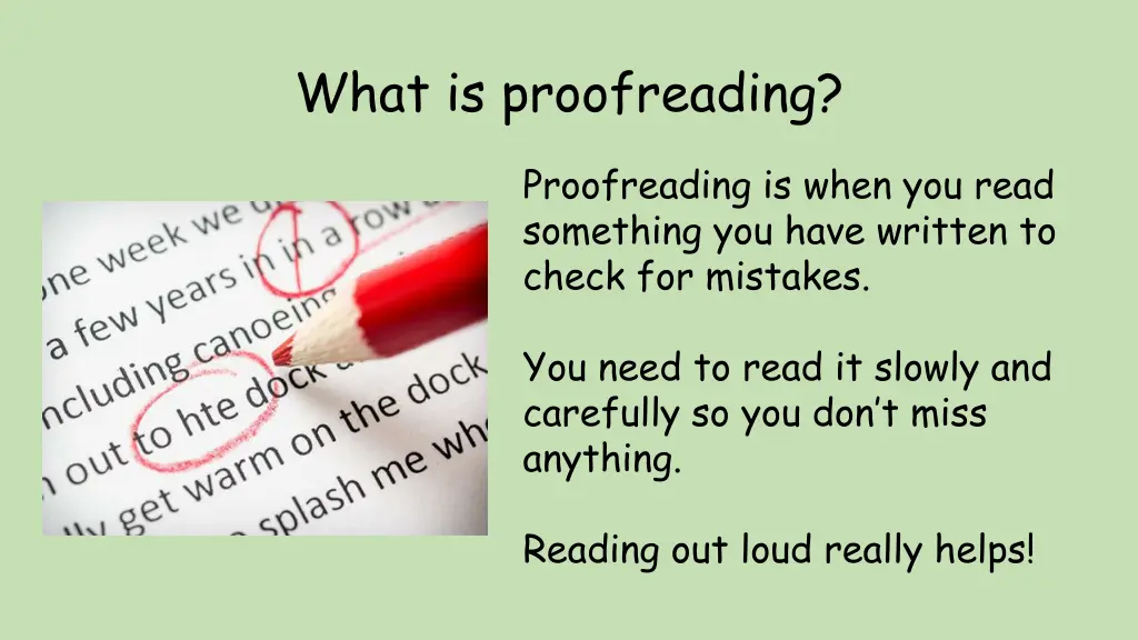 what is proofreading