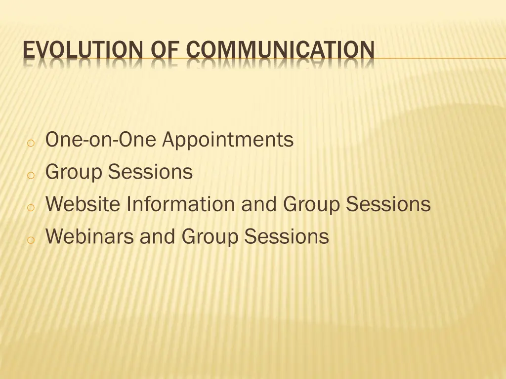 evolution of communication