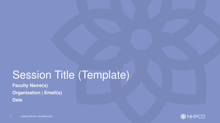 session title template faculty name