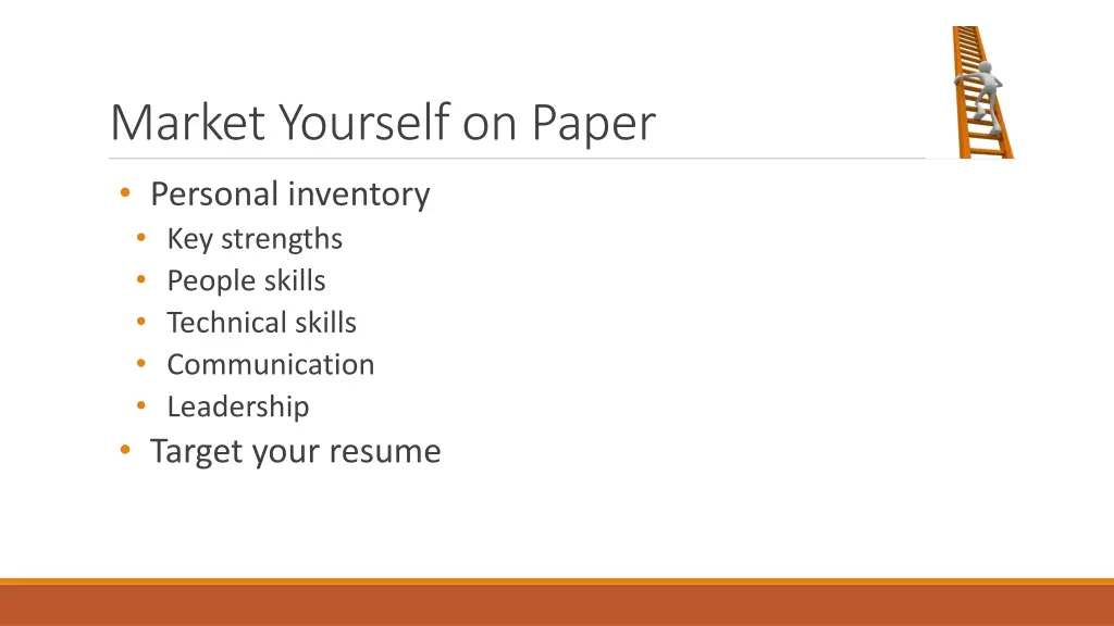 market yourself on paper personal inventory