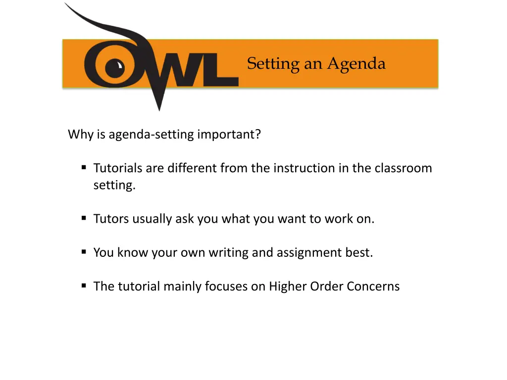 setting an agenda