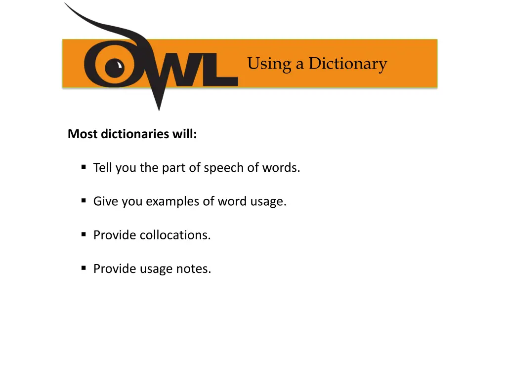 using a dictionary