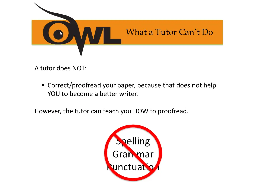 what a tutor can t do