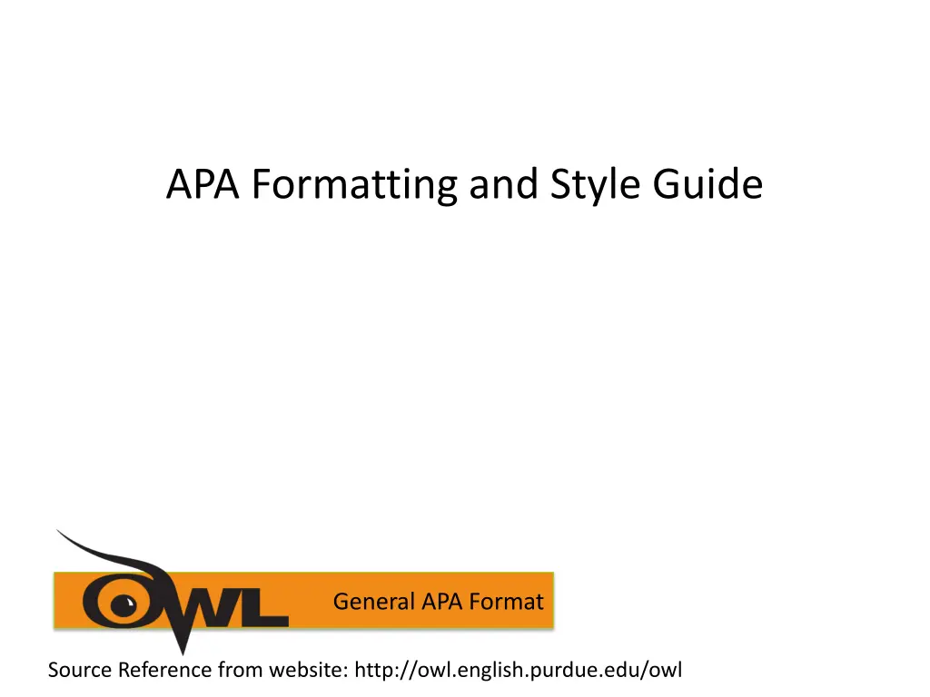 apa formatting and style guide