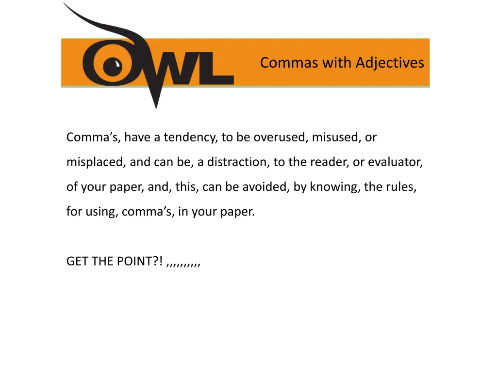 commas with adjectives 1