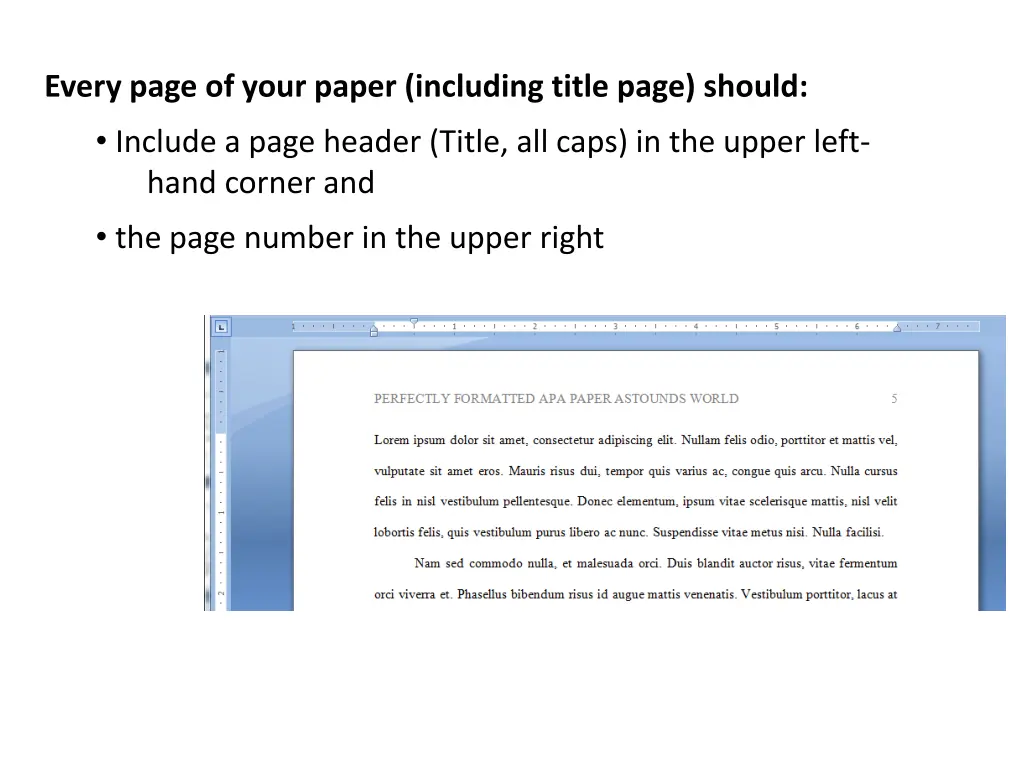 every page of your paper including title page