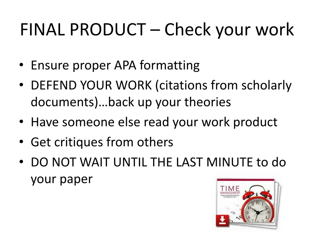 final product check your work 1