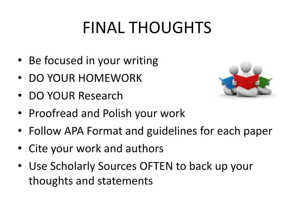 final thoughts