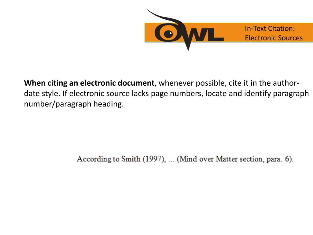 in text citation electronic sources
