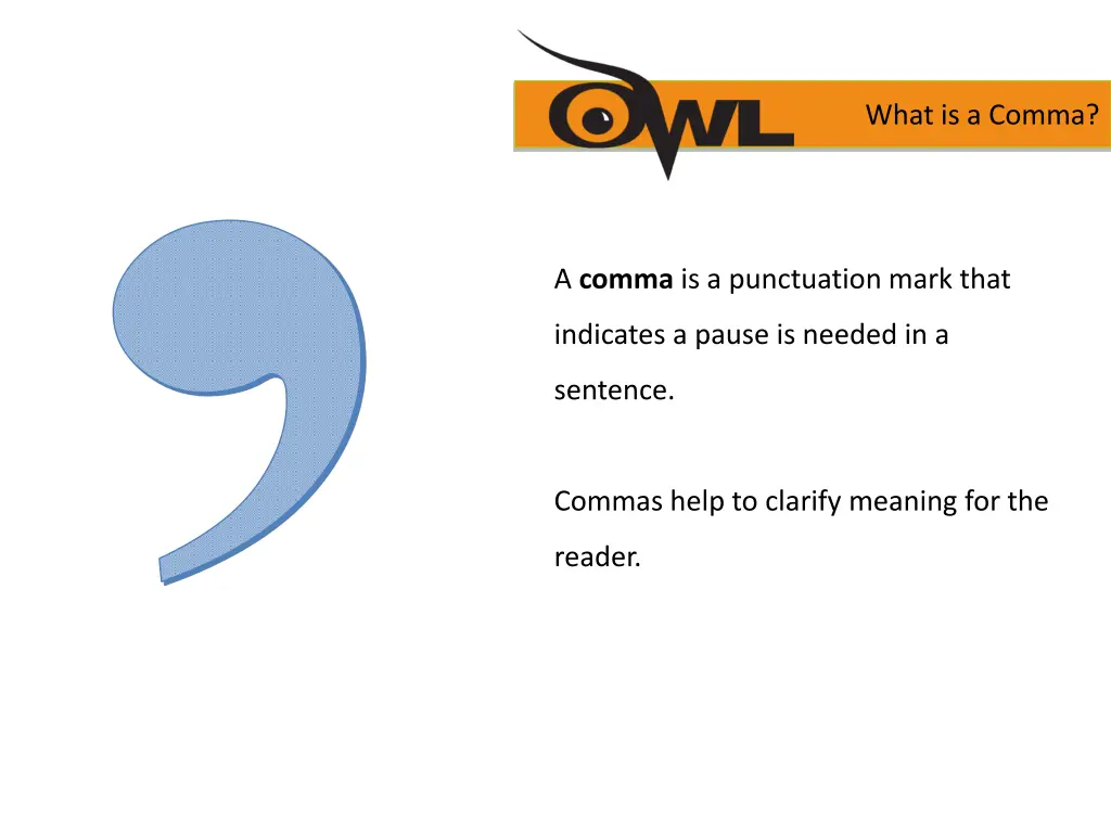 what is a comma