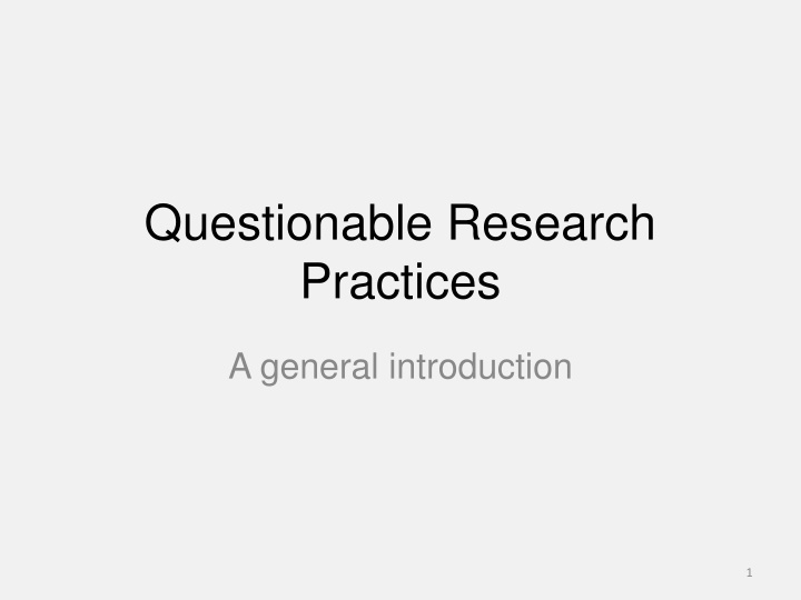 questionable research practices