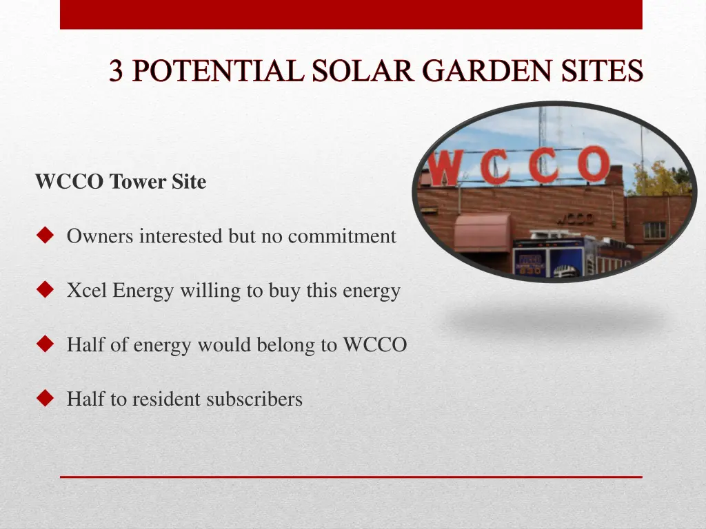 3 potential solar garden sites