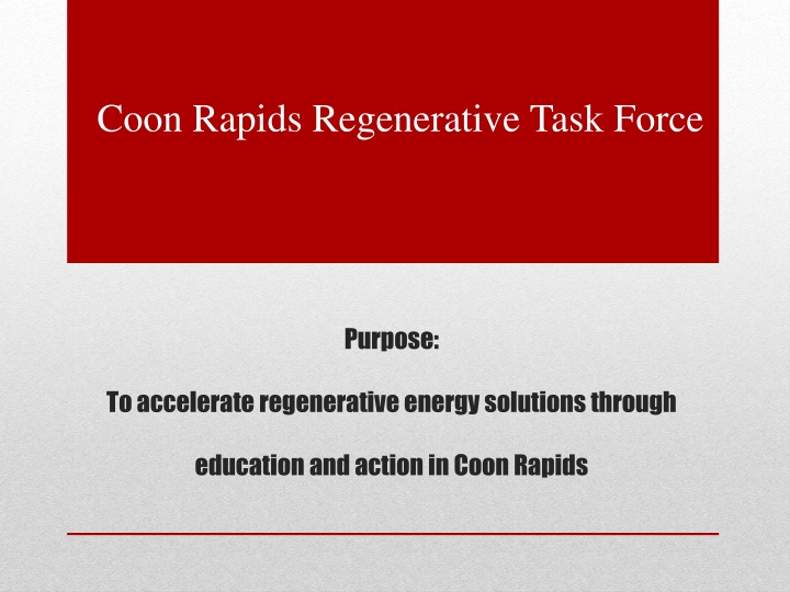 coon rapids regenerative task force