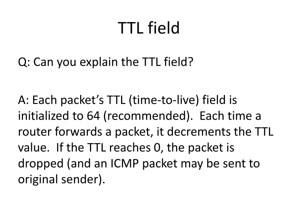 ttl field 1