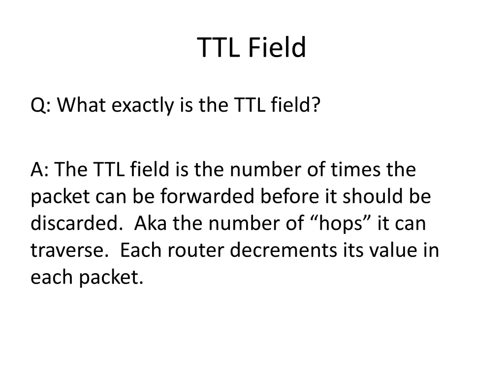 ttl field
