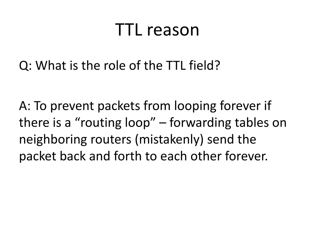 ttl reason