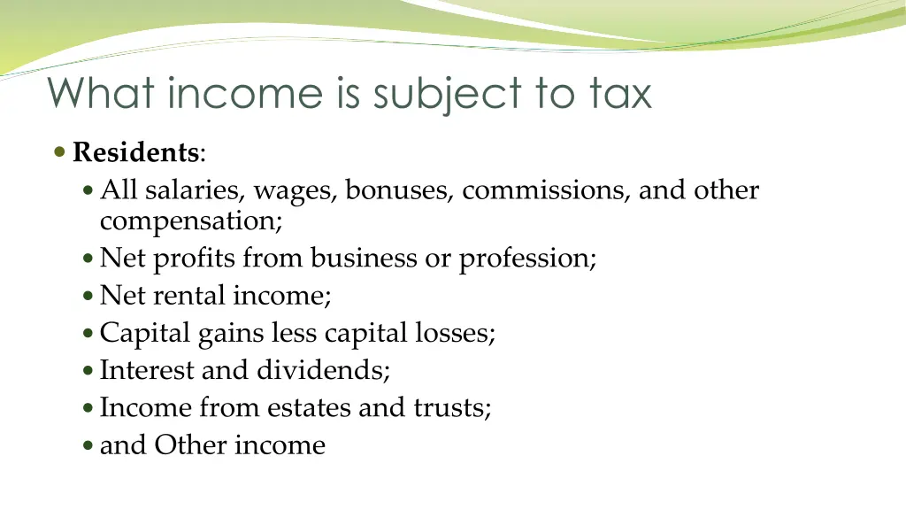 what income is subject to tax