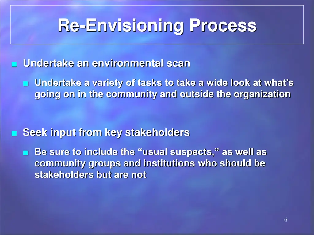 re envisioning process 3
