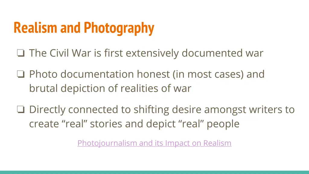 realism and photography