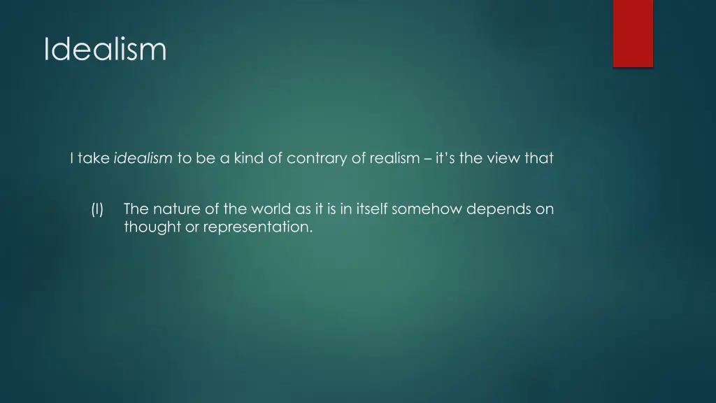 idealism