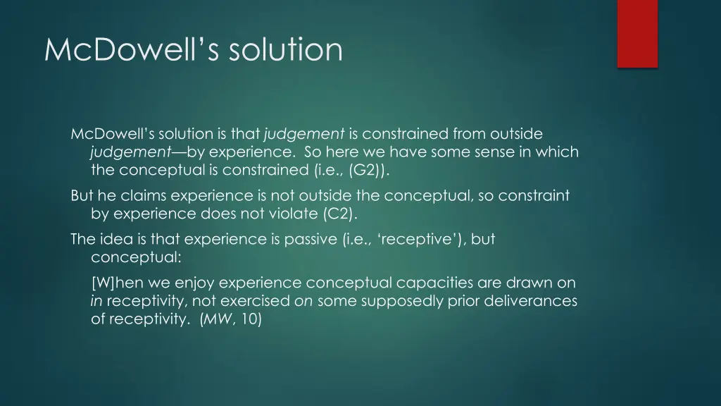 mcdowell s solution