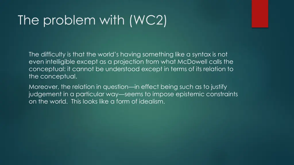 the problem with wc2