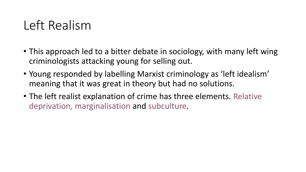 left realism 1