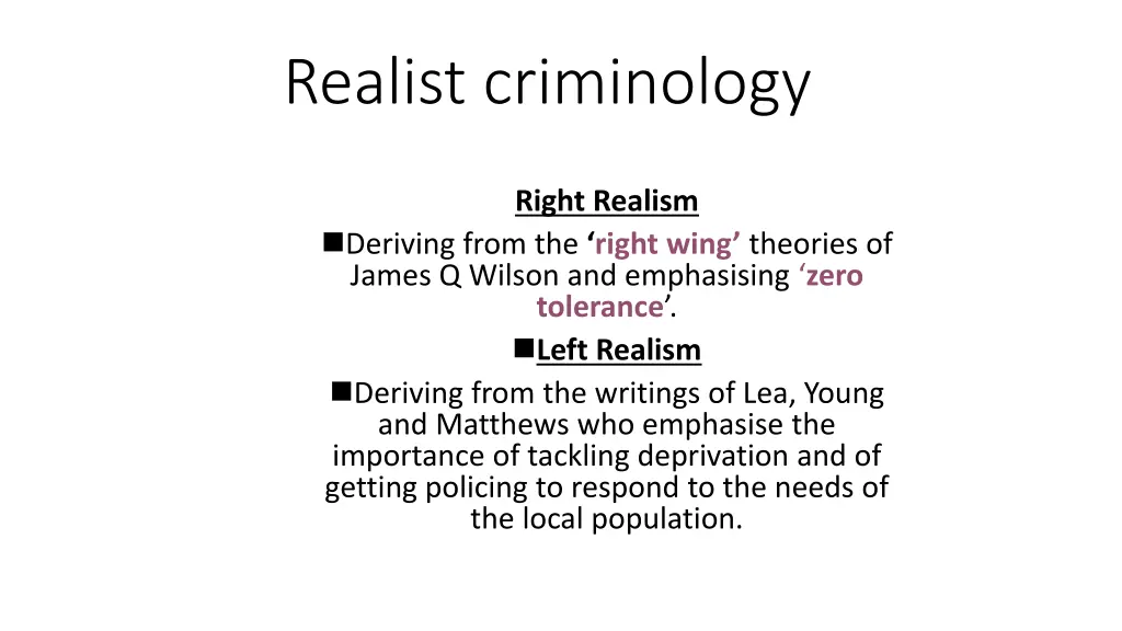 realist criminology