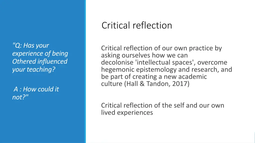 critical reflection