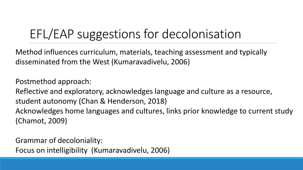 efl eap suggestions for decolonisation