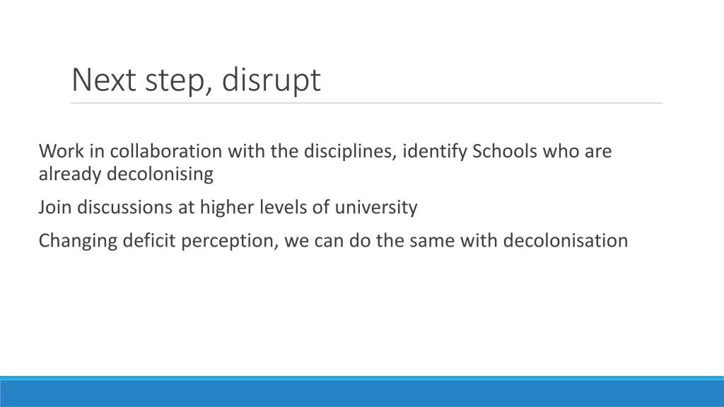 next step disrupt