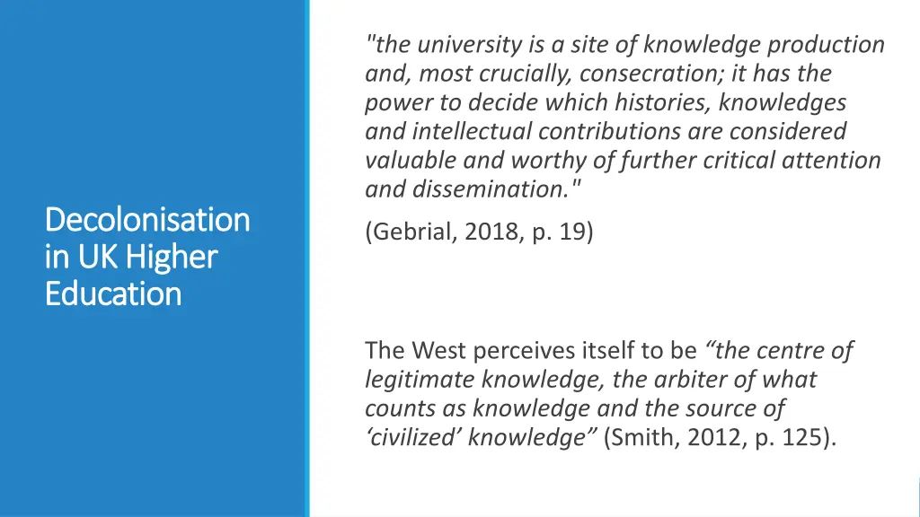 the university is a site of knowledge production
