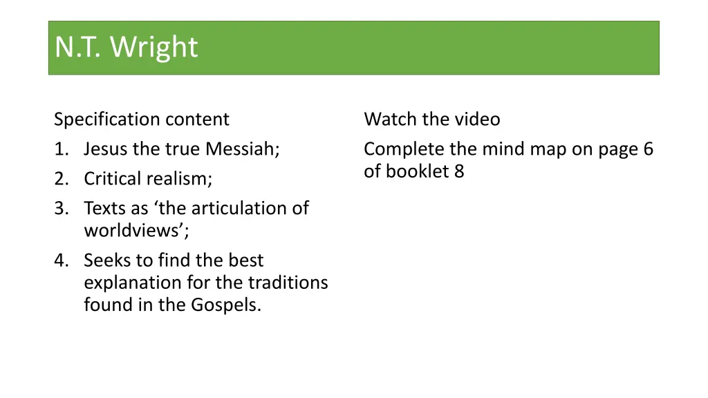 n t wright