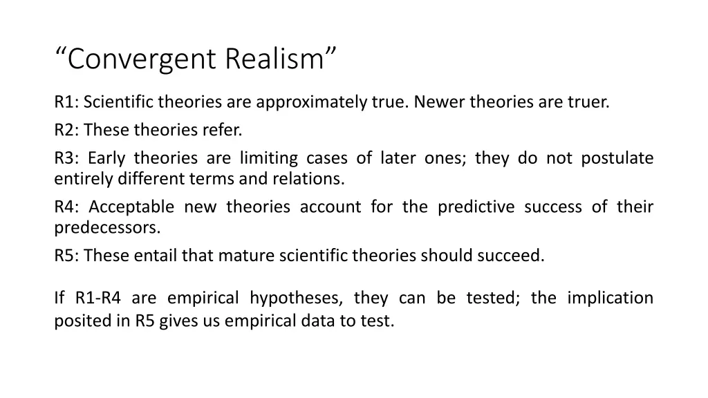 convergent realism