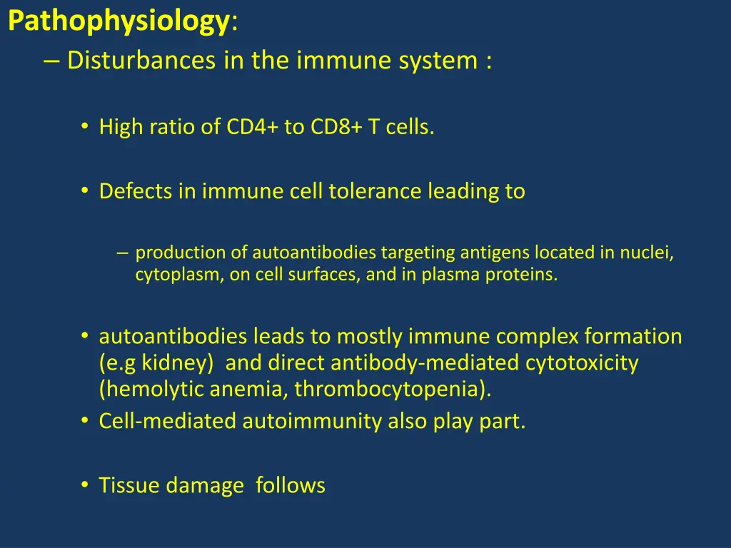 pathophysiology disturbances in the immune system