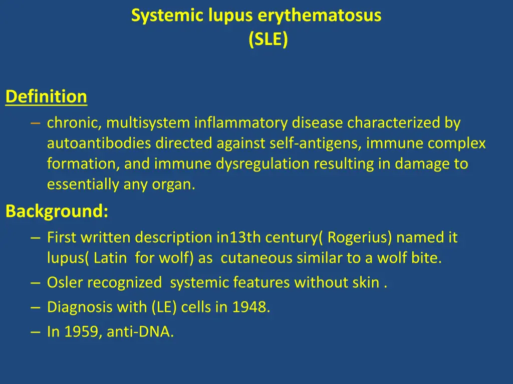 systemic lupus erythematosus sle 1