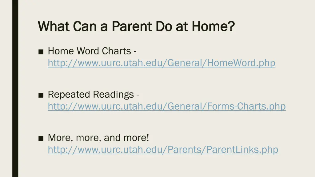 what can a parent do at home what can a parent
