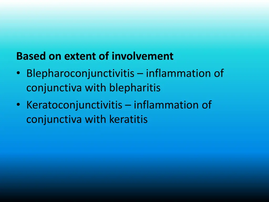 based on extent of involvement