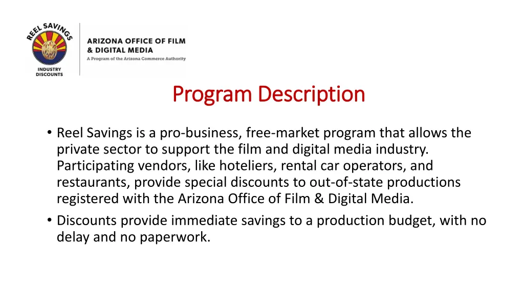 program description program description