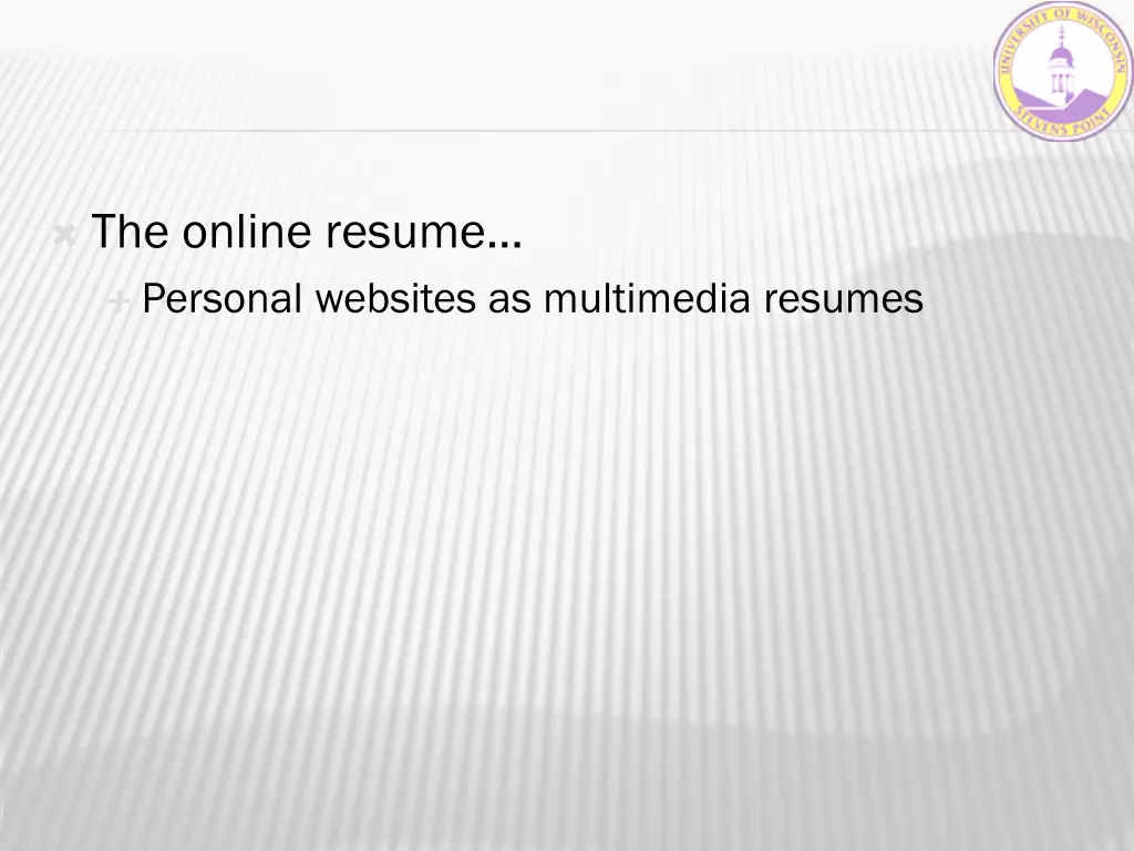 the online resume personal websites as multimedia