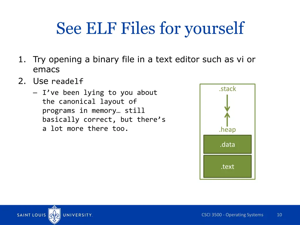 see elf files for yourself