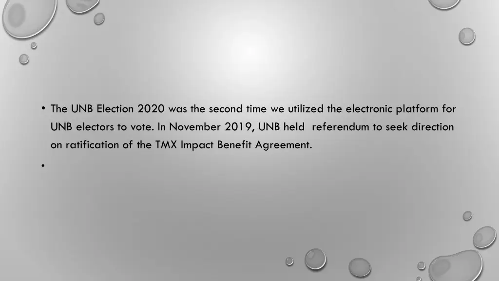 the unb election 2020 was the second time