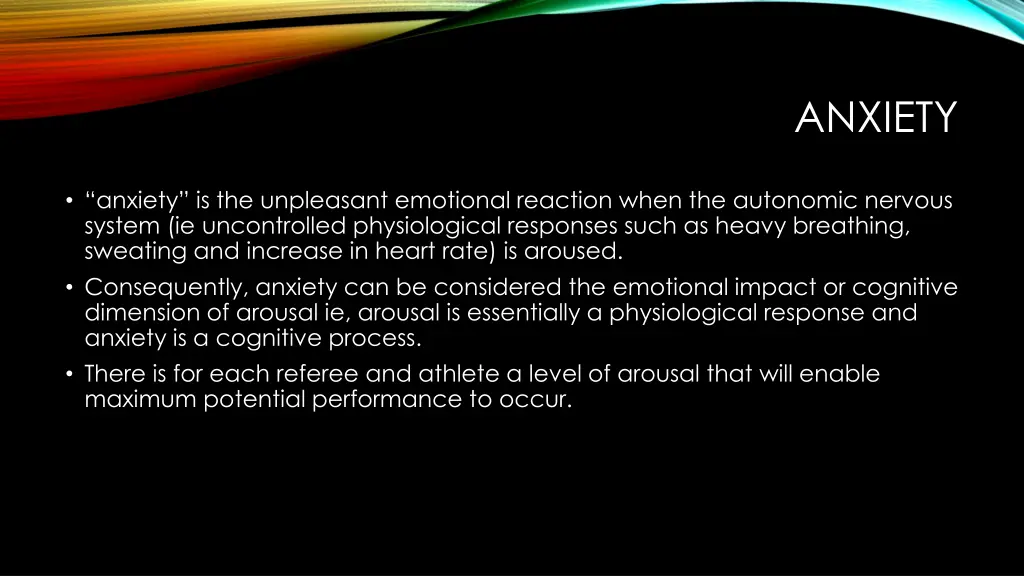 anxiety
