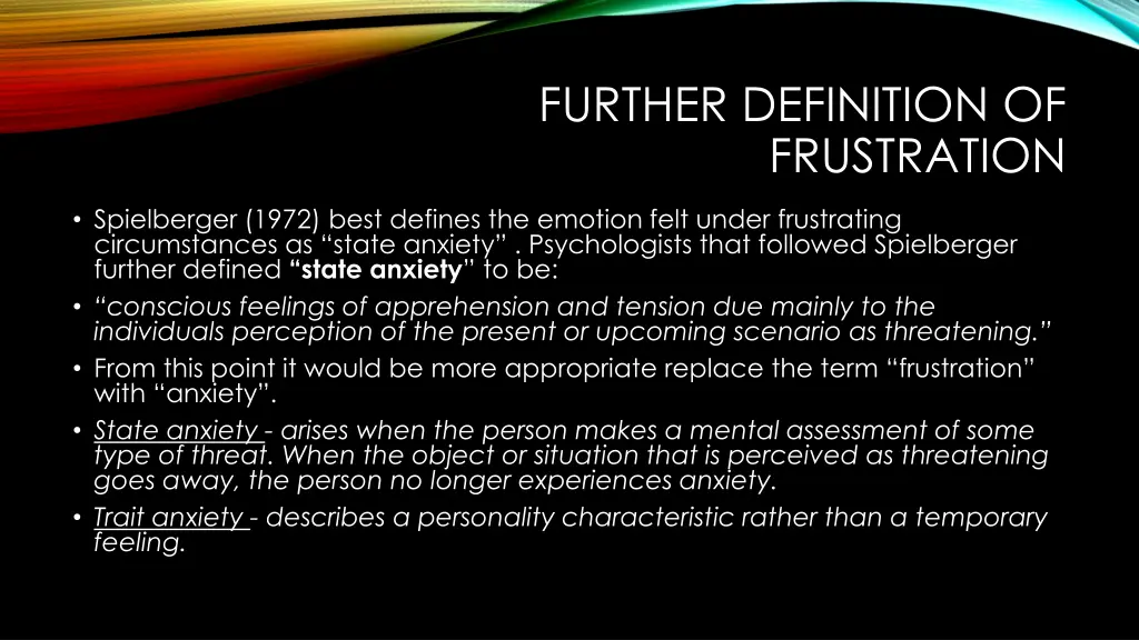 further definition of frustration