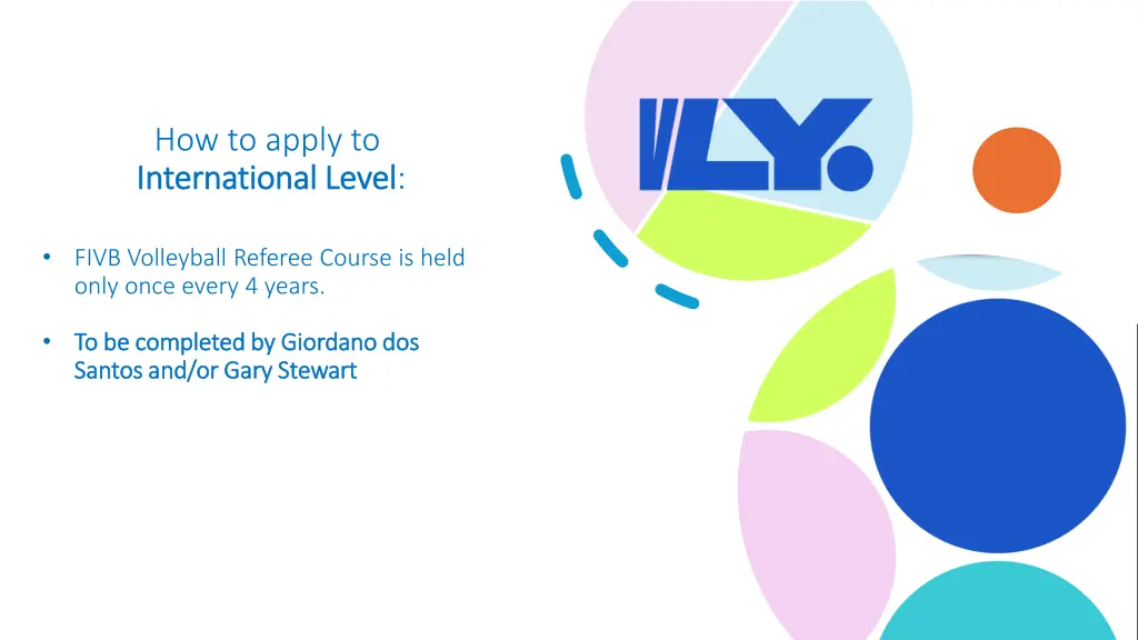 how to apply to international international level