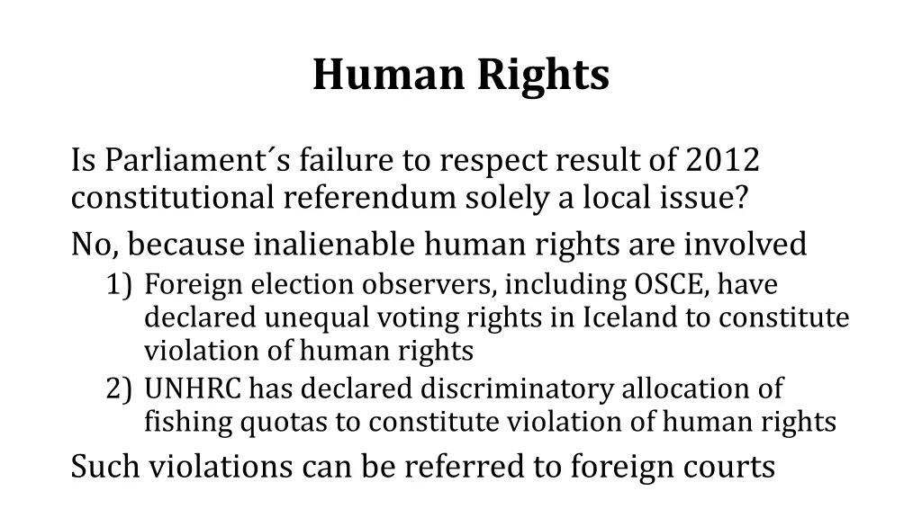 human rights